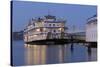Paddle Wheeler, Bay Bridge at Pier 7 , Embarcadero, San Francisco, Usa-Christian Heeb-Stretched Canvas