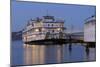 Paddle Wheeler, Bay Bridge at Pier 7 , Embarcadero, San Francisco, Usa-Christian Heeb-Mounted Photographic Print