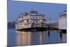 Paddle Wheeler, Bay Bridge at Pier 7 , Embarcadero, San Francisco, Usa-Christian Heeb-Mounted Photographic Print