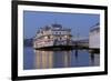 Paddle Wheeler, Bay Bridge at Pier 7 , Embarcadero, San Francisco, Usa-Christian Heeb-Framed Photographic Print