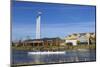 Paddlers on the Deschutes River, Old Mill District, Bend, Oregon, USA-Chuck Haney-Mounted Photographic Print