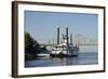 Paddlewheel Boat and Casino, Mississippi River, Port Area, Natchez, Mississippi, USA-Cindy Miller Hopkins-Framed Photographic Print