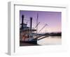 Paddlewheel Riverboat Julia Belle Swain on the Mississippi River, La Crosse, Wisconsin-Walter Bibikow-Framed Photographic Print