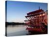 Paddlewheel Riverboat Julia Belle Swain on the Mississippi River, La Crosse, Wisconsin-Walter Bibikow-Stretched Canvas