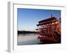 Paddlewheel Riverboat Julia Belle Swain on the Mississippi River, La Crosse, Wisconsin-Walter Bibikow-Framed Photographic Print