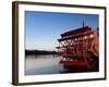 Paddlewheel Riverboat Julia Belle Swain on the Mississippi River, La Crosse, Wisconsin-Walter Bibikow-Framed Photographic Print