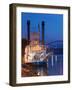 Paddlewheel Riverboat Julia Belle Swain on the Mississippi River, La Crosse, Wisconsin-Walter Bibikow-Framed Photographic Print