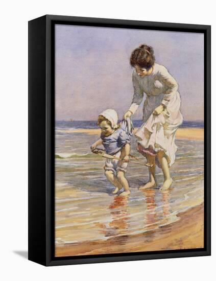 Paddling, 1915-William Kay Blacklock-Framed Stretched Canvas