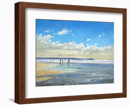 Paddling at the Edge-Timothy Easton-Framed Photographic Print