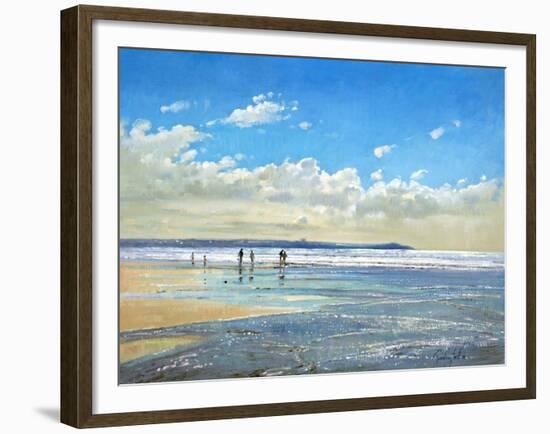 Paddling at the Edge-Timothy Easton-Framed Giclee Print