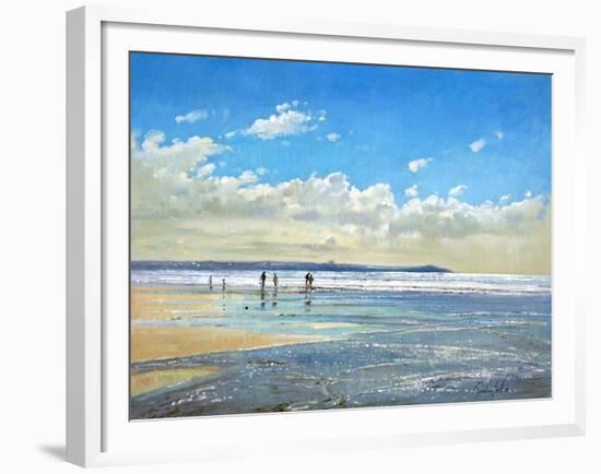 Paddling at the Edge-Timothy Easton-Framed Giclee Print