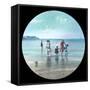 Paddling at Weymouth-null-Framed Stretched Canvas