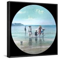 Paddling at Weymouth-null-Framed Photographic Print