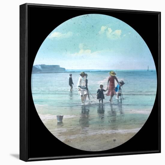 Paddling at Weymouth-null-Framed Photographic Print