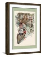 Paddling Their Own Canoe-Harrison Fisher-Framed Art Print