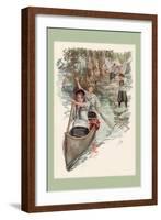 Paddling Their Own Canoe-Harrison Fisher-Framed Art Print