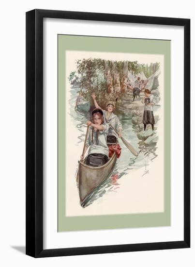 Paddling Their Own Canoe-Harrison Fisher-Framed Art Print