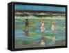 Paddling-Robert Tyndall-Framed Stretched Canvas