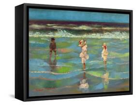 Paddling-Robert Tyndall-Framed Stretched Canvas