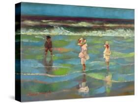 Paddling-Robert Tyndall-Stretched Canvas