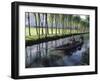 Paddy Fields and Waterway with Local Boat, Kashmir, India-John Henry Claude Wilson-Framed Photographic Print