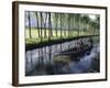 Paddy Fields and Waterway with Local Boat, Kashmir, India-John Henry Claude Wilson-Framed Photographic Print