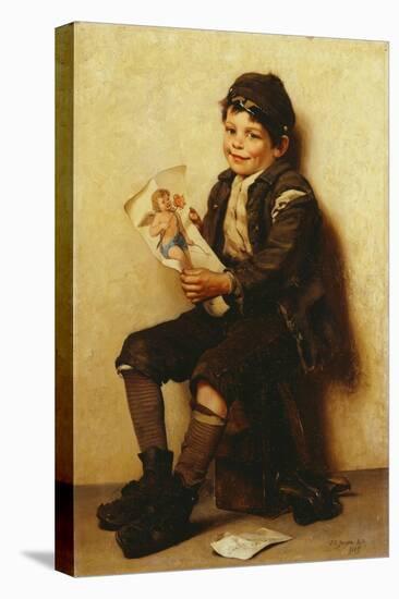 Paddy's Valentine, 1885-John George Brown-Stretched Canvas