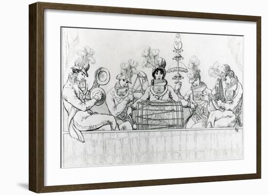 Padean Minstrels in Performance at Vauxhall Gardens, London-null-Framed Giclee Print