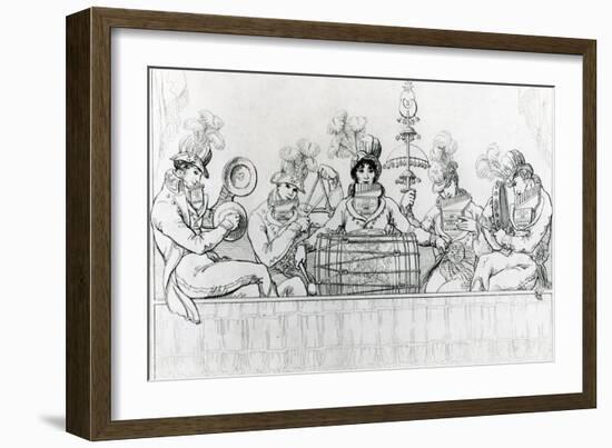 Padean Minstrels in Performance at Vauxhall Gardens, London-null-Framed Giclee Print