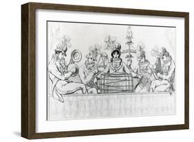 Padean Minstrels in Performance at Vauxhall Gardens, London-null-Framed Giclee Print