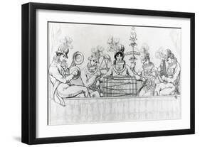 Padean Minstrels in Performance at Vauxhall Gardens, London-null-Framed Giclee Print