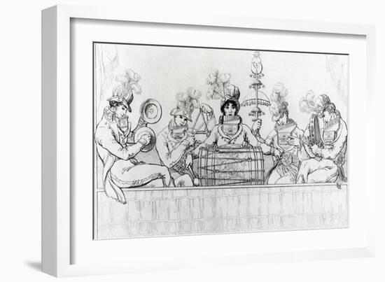 Padean Minstrels in Performance at Vauxhall Gardens, London-null-Framed Giclee Print