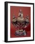 Padmasambhava Between Two Brides, Gilded Bronze Statue, Tibet-null-Framed Giclee Print