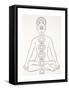 Padmasana or Lotus Position-null-Framed Stretched Canvas