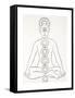 Padmasana or Lotus Position-null-Framed Stretched Canvas