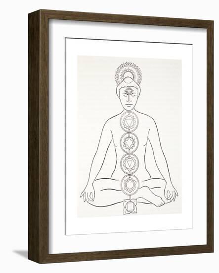 Padmasana or Lotus Position-null-Framed Giclee Print