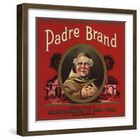 Padre Brand - Alta Loma, California - Citrus Crate Label-Lantern Press-Framed Art Print