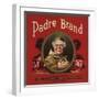 Padre Brand - Alta Loma, California - Citrus Crate Label-Lantern Press-Framed Art Print