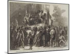 Padre Giovanni Addressing the People in Front of the Jesuits' College, Naples-Frank Vizetelly-Mounted Giclee Print