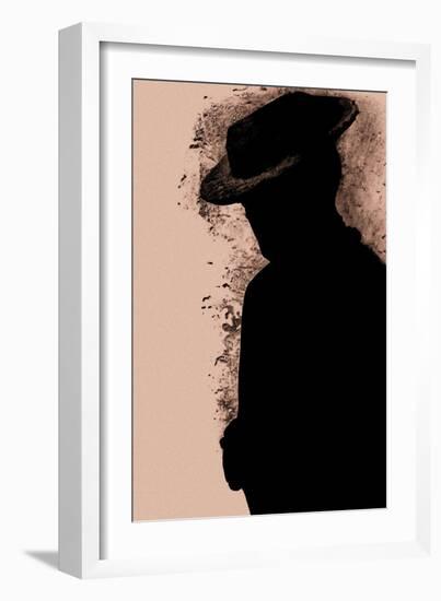 Padre in Profile, 2019 (hand repainted photograph)-Joy Lions-Framed Giclee Print