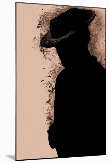 Padre in Profile, 2019 (hand repainted photograph)-Joy Lions-Mounted Giclee Print