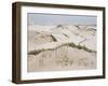 Padre Island Dunes Crested with Grass, White Capped Waves from the Gulf of Mexico Lapping at Shore-Eliot Elisofon-Framed Photographic Print