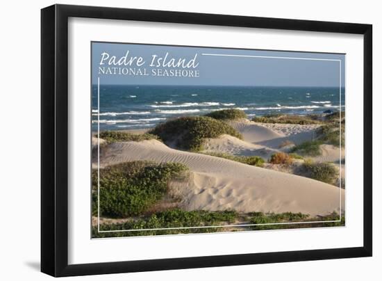 Padre Island National Seashore - Beach-Lantern Press-Framed Art Print