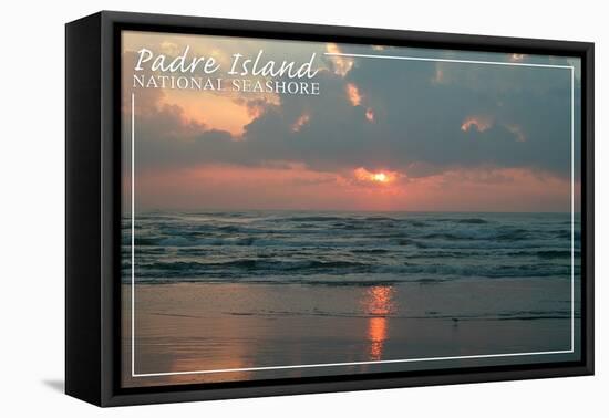 Padre Island National Seashore - Dawn-Lantern Press-Framed Stretched Canvas