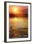 Padre Island National Seashore - Sunset-Lantern Press-Framed Art Print