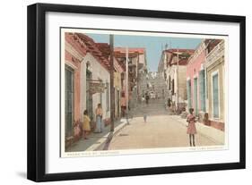 Padre Pico Street, Santiago de Cuba-null-Framed Art Print