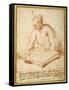 Padre Sebastiano Resta Examining a Folio of Drawings-Carlo Maratti-Framed Stretched Canvas