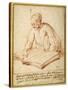 Padre Sebastiano Resta Examining a Folio of Drawings-Carlo Maratti-Stretched Canvas