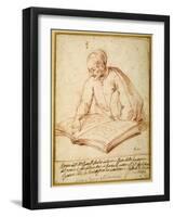 Padre Sebastiano Resta Examining a Folio of Drawings-Carlo Maratti-Framed Giclee Print