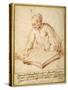 Padre Sebastiano Resta Examining a Folio of Drawings-Carlo Maratti-Stretched Canvas